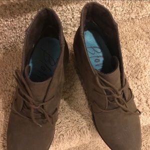🍁🌿Brown Suede Ankle Boots